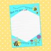bee themed writing paper