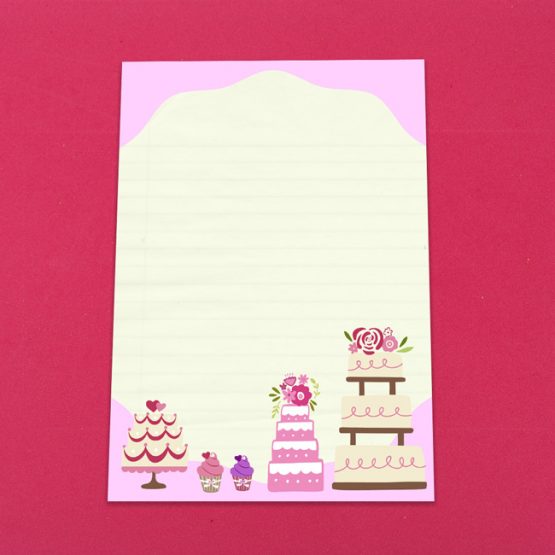 Cute Cakes Letter Writing Paper