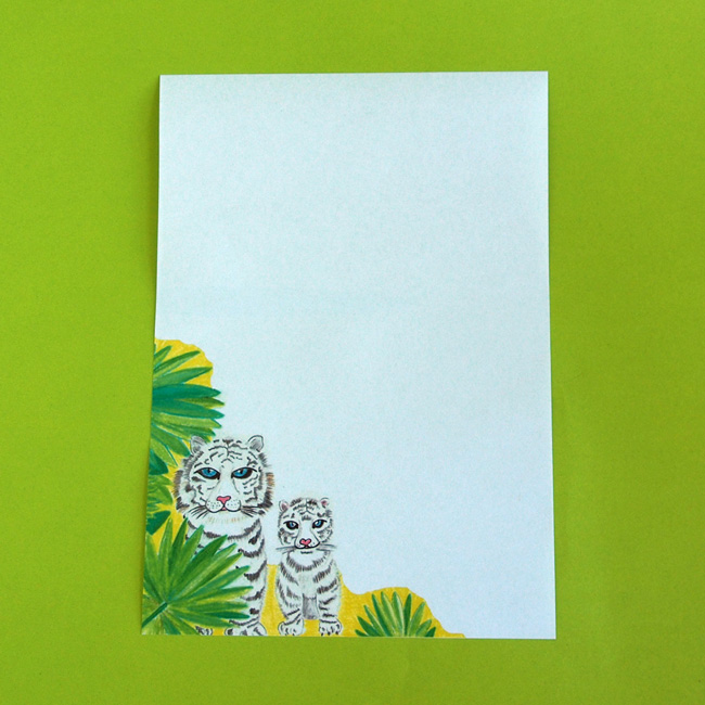 Snow Tigers Letter Writing Paper
