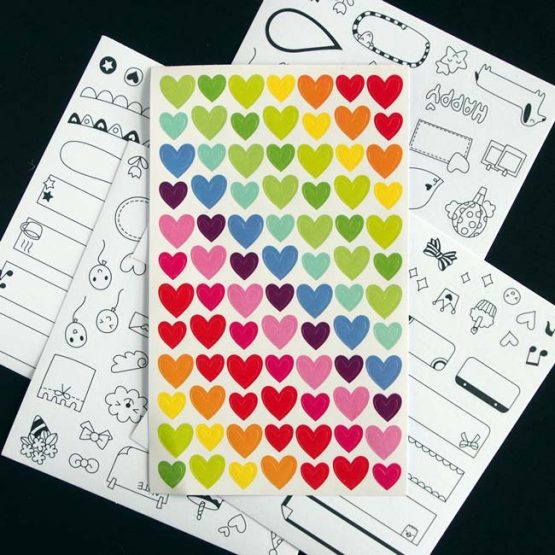 Rainbow Heart Sticker Sheet