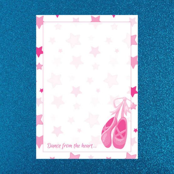 Ballerina Shoes Letter Writing Paper