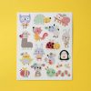 Cute pastel animal and bug stickers
