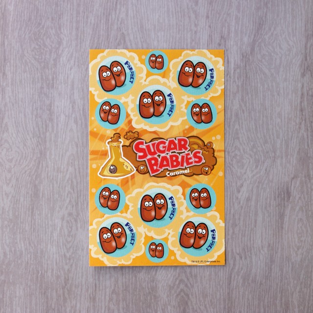 caramel sugar babies scratch and sniff stickers
