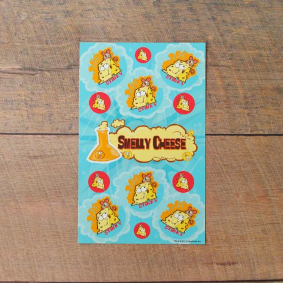 Smelly cheese scented scratch and sniff stickers